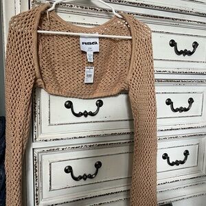 RSQ Tan Knit Shrug